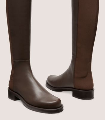 Stuart Weitzman,BOTTE BOLD 5050,Boot,Cuir de veau,Brun noyer,Detailed View