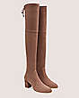 Stuart Weitzman,YULIANALAND BOOT,Boot,Stretch suede,Taupe,Angle View