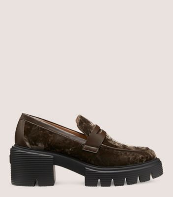 Stuart Weitzman,FLÂNEUR SOHO,Loafer,Velours écrasé,Truffe,Front View