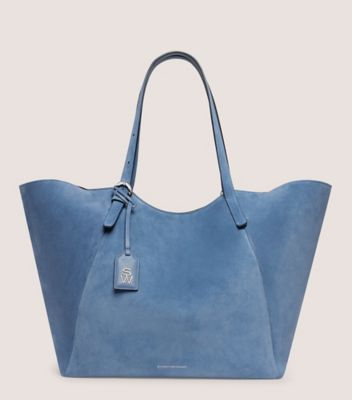 Navy suede tote on sale bag