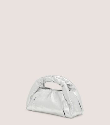 Mini The Pouch Crushed Metallic Leather Clutch