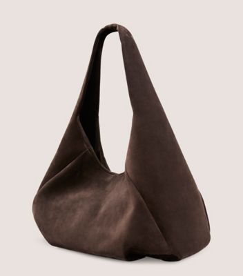 Stuart Weitzman,MODA HOBO BAG,Suede,Hobo,Plastic,Logo,Metal,Casual,,Side View