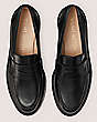 Stuart Weitzman,PARKER LIFT LOAFER,Loafer,Lacquered Nappa Leather,Black,Top View
