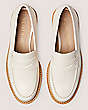 Stuart Weitzman,PARKER LIFT LOAFER,Loafer,Lacquered Nappa Leather,Seashell Tonal,Top View