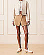 Stuart Weitzman,PARKER LIFT LOAFER,Loafer,Lacquered Nappa Leather,Seashell Tonal,Shoe on tall model