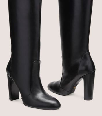 Stuart Weitzman,VIDA 100 KNEE-HIGH BOOT  (W),Boot,Smooth Leather,Black,Detailed View
