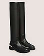Stuart Weitzman,MERCER BOLD SW LOGO SLOUCH BOOT,Boot,Stretch Nappa Leather,Black,Angle View