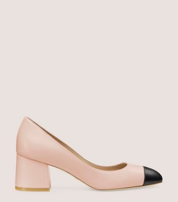 Stuart Weitzman,FLAREBLOCK 60 PUMP,Pump,Lacquered Nappa Leather,Dolce & black,Front View