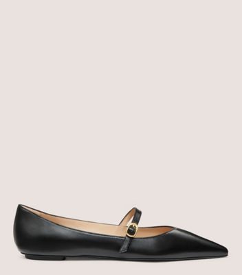 Shop Stuart Weitzman Emilia Mary Jane Flats & Loafers In Black