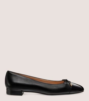 Shop Stuart Weitzman Sleek Bow Flats & Loafers In Black