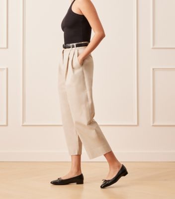 Stuart Weitzman,SOULIER PLAT ÉLÉGANT AVEC BOUCLE,Flat,Cuir nappa et cuir verni,Noir