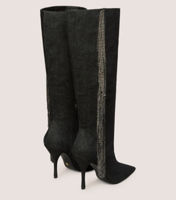 Knee high stiletto outlet heel boots