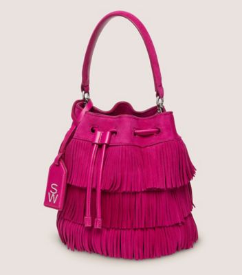 Suede mini bucket discount bag