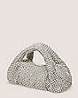 Stuart Weitzman,THE MODA CRYSTAL PEARL MINI TOTE,Tote,Crystal pearl mesh,Clear & Natural,Side View