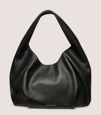 Stuart Weitzman,MODA HOBO BAG,Shoulder bag,Soft nappa leather,Black,Front View