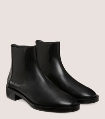 Stuart Weitzman,BOTTINE SONDRA SLEEK CHELSEA,Bootie,Cuir lisse,Noir