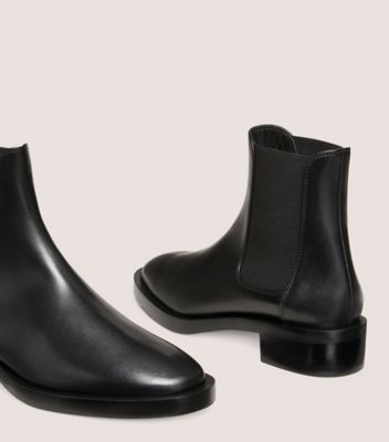 Stuart Weitzman,BOTTINE SONDRA SLEEK CHELSEA,Bootie,Cuir lisse,Noir