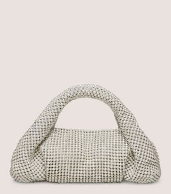 Grey Unique Design Pearl Bag