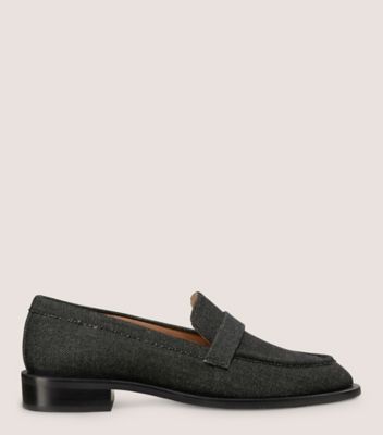 Stuart Weitzman,FLÂNEUR ÉLÉGANT PALMER,Loafer,Denim rétro,Noir,Front View