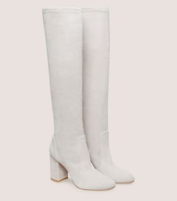 Stuart Weitzman,YULIANA 85 SLOUCH BOOT,Leather,Boots,Day Party,Gray,Angle View