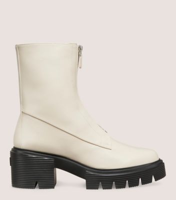 Zip front hotsell leather boots