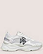 Stuart Weitzman,SW TRAINER,Sneaker,Calf leather & mesh,Grey & White,Front View