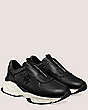Stuart Weitzman,SW SLIP-ON TRAINER,Sneaker,Calf leather,Black,Angle View