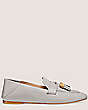 Stuart Weitzman,WYLIE SIGNATURE LOAFER,Loafer,Nappa Leather,Perla Light Gray,Front View