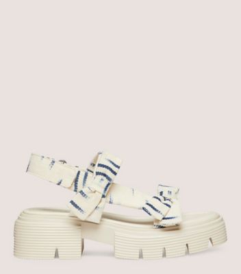 Shop Stuart Weitzman Sofia Nolita Sandal In Natural & Indigo