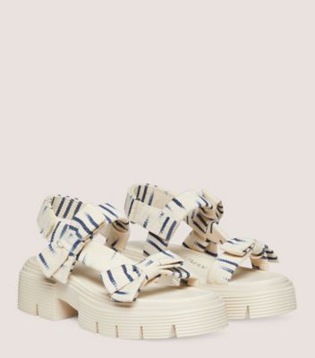 Stuart Weitzman,SOFIA NOLITA SANDAL,Leather,Rubber,Sandals,Bow,Casual,Cream