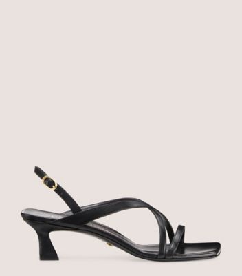 Patent Sculptural Slingback Wedges - Black Patent