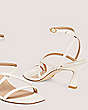 Stuart Weitzman,OASIS 75 ANKLE-STRAP SANDAL,Sandal,Lacquered Nappa Leather,Seashell,Detailed View