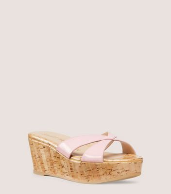 Stuart Weitzman,Slide sandal,Cuir verni,Floraison,Side View