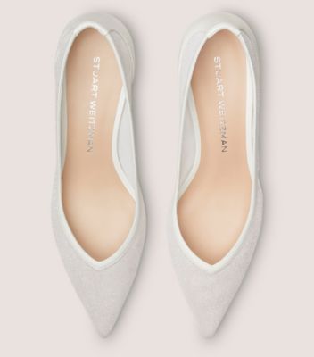 Stuart Weitzman,EVA 50 PUMP,White,Top View