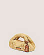 Stuart Weitzman,THE MODA MINI TOTE,Bag,Handwoven raffia,Natural & tan,Side View