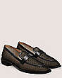Stuart Weitzman,PALMER SLEEK LOAFER,Loafer,Mesh & smooth leather,Black,Angle View