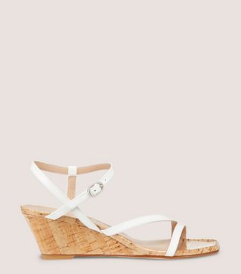 Shop Stuart Weitzman Oasis 50 Wedge In White