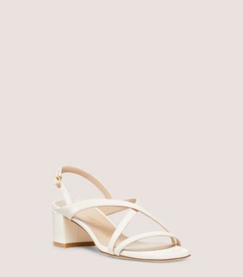 Stuart Weitzman,Sandal,Cuir nappa verni,Coquillage