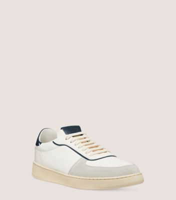 Stuart Weitzman,Sneaker,Suède et cuir nappa,Gris Pâle/Blanc/Bleu Ravissant,Side View