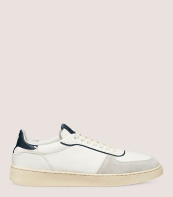 Stuart Weitzman,SW DERBY,Sneaker,Suede & nappa leather,Light Grey/White/Nice Blue,Front View