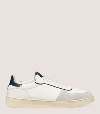 Stuart Weitzman,Sneaker,Suède et cuir nappa,Gris Pâle/Blanc/Bleu Ravissant,Front View