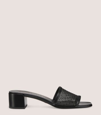 Stuart Weitzman Cayman 35 Block Slide In Black