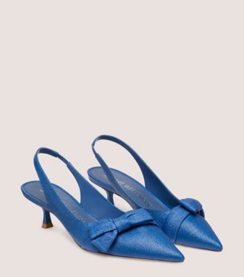 Stuart Weitzman,Pump,Lin tissé,Indigo