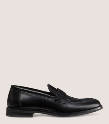 Stuart Weitzman,Loafer,Cuir brossé,Noir