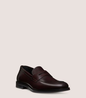 Stuart Weitzman,SW CLUB CLASSIC PENNY LOAFER,Leather,Rubber,Loafer,Penny Loafer,Padded Insole,Work,Brown,Side View