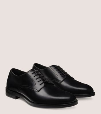 Stuart Weitzman,SW CLUB CLASSIC DERBY,Leather,Rubber,Derby Shoes,Flexible,Cushioned,Padded Insole,Work,Black,Angle View