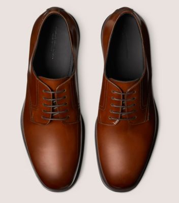 Stuart Weitzman,Derby,Cuir brossé,Havane,Top View