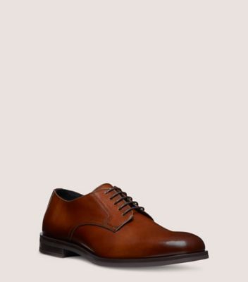 Stuart Weitzman,Derby,Cuir brossé,Havane,Side View