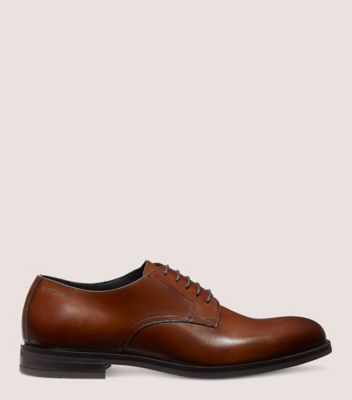 Stuart Weitzman,SW CLUB CLASSIC DERBY,Leather,Rubber,Derby Shoes,Padded Insole,Cushioned,Flexible,Work,Brown,Front View