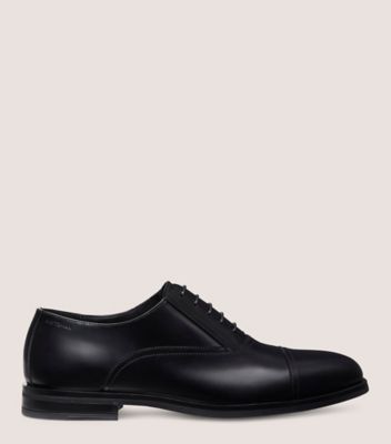 Stuart Weitzman,SW CLUB CLASSIC OXFORD,Oxford,Brushed Leather,Black,Front View